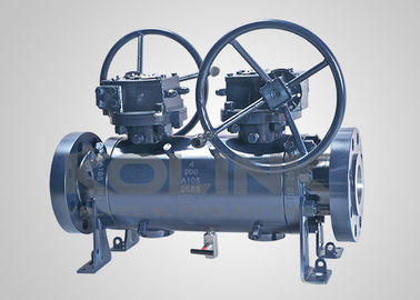 API 6D DBB Valvola a sfera doppio blocco e sanguinamento, sigillo a bolla stretta, flange