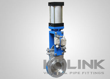 Valvola pneumatica a coltello con posizionatore, valvola solenoide e interruttore di limite