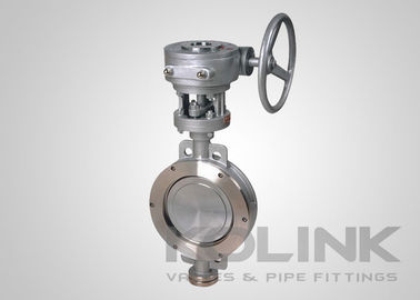 Valvola a farfalla concentrica a sezione U con flangia di grandi dimensioni rivestita di gomma