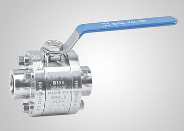 Valvola a sfera ad alta pressione 3 pcs acciaio forgiato 3000 psi presa saldata