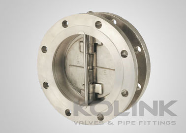 Valvola di ritegno a disco doppio in acciaio inox per flangia a wafer 2-48 pollici