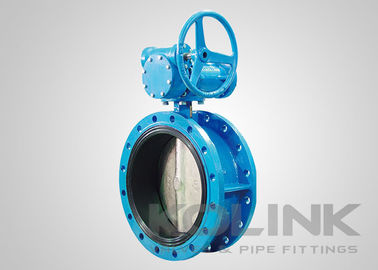 Valvola a farfalla DN50-DN1200 a doppio flangia, rivestita in gomma