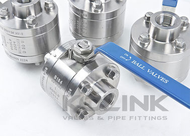 Valvola a sfera ad alta pressione 3 pcs acciaio forgiato 3000 psi presa saldata