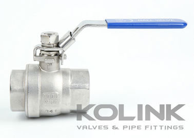 Valvola a sfera in acciaio inossidabile a 2 pezzi BSPT NPT 1000PSI Full Bore