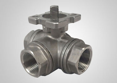Valvola a sfera a 3 vie in acciaio fuso, a L, a T, flangiata DN15-DN200